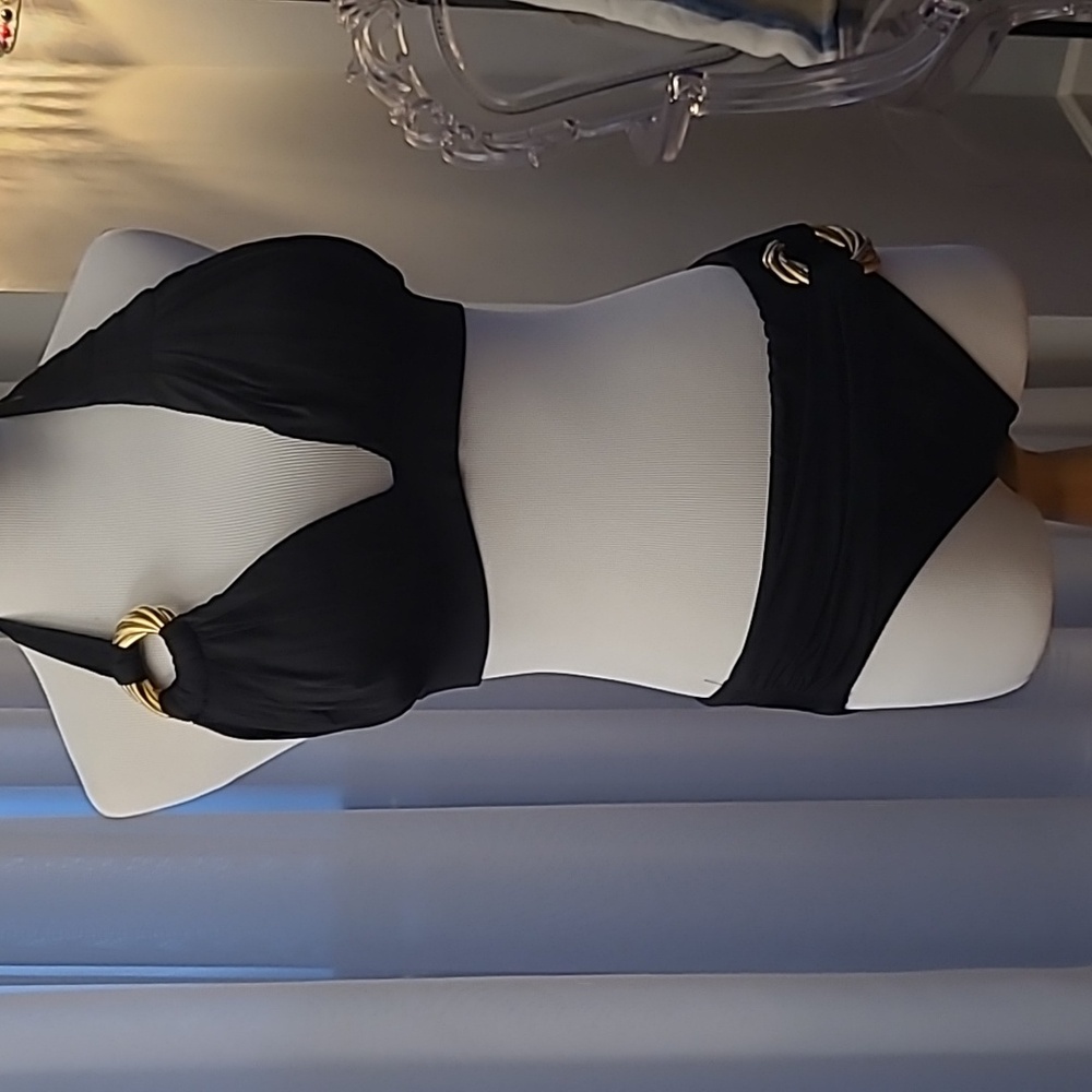 Aguaclara Designer Black Bikini 2 pc Made in Peru Size Medium